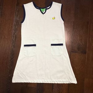 Masters golf kids dress girls size large 10/12 striped sleeveless country club p